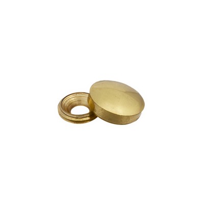 Τάπα Βίδας Στρόγγυλη Ορειχάλκινη Ø18mm Χρυσό NT Metalor 901-5004