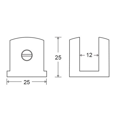 Στήριγμα Κρυστάλλων ZAMAK Ø25 Ματ Νίκελ Metalor 903-8001