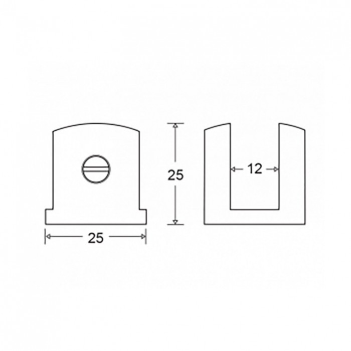 Στηρίγµατα κρυστάλλων ∅25 ζαμακ  10mm Νίκελ Ματ 903-8001 Metalor