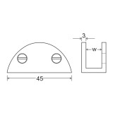 Στήριγμα Εταζέρας Ορειχάλκινο Χρυσό Metalor 905-1016
