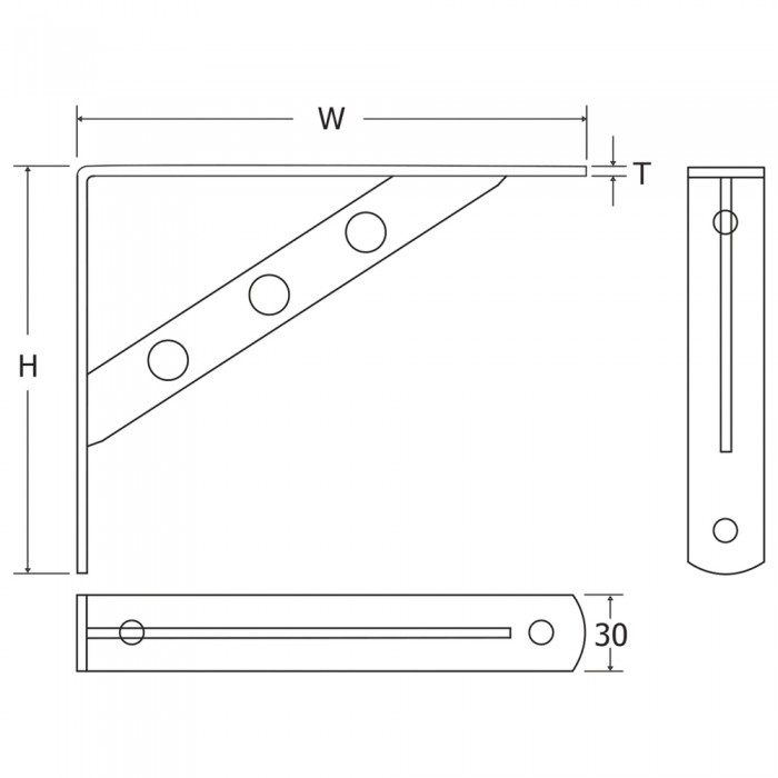 Γωνία Ραφιών Ανοξείδωτη 20x16cm Inox Ματ Metalor SSB-2016