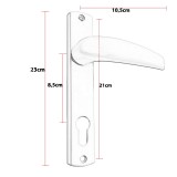 Πόμολο Αλουμινόπορτας Πλάκα Φιξ 23x3cm Γκρι Neoxal Νο140-1 GR