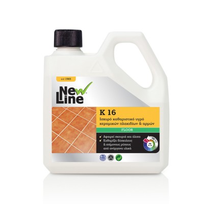 Ισχυρό καθαριστικό υγρό κεραμικών πλακιδίων & αρμών 1lt NewLine K16 90396