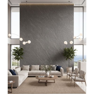 Πάνελ Εύκαμπτης Πέτρας 600×1200mm NewPlan Slate Medium Grey 101050