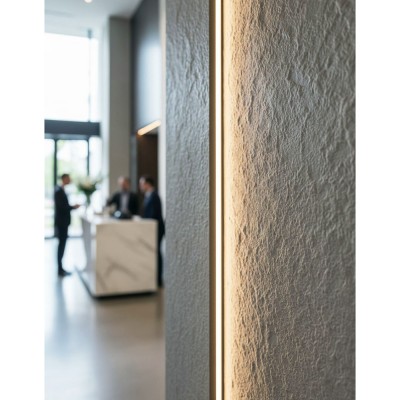 Πάνελ Εύκαμπτης Πέτρας 600×1200mm NewPlan Rough Granite Medium Grey 108010