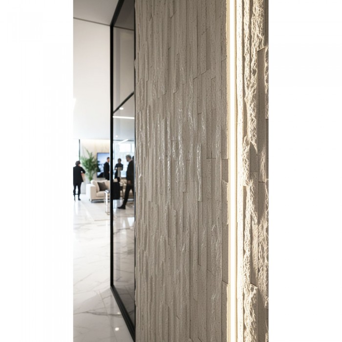 Πάνελ Εύκαμπτης Πέτρας 600×1200mm NewPlan Muretto Stone Beige White 111020