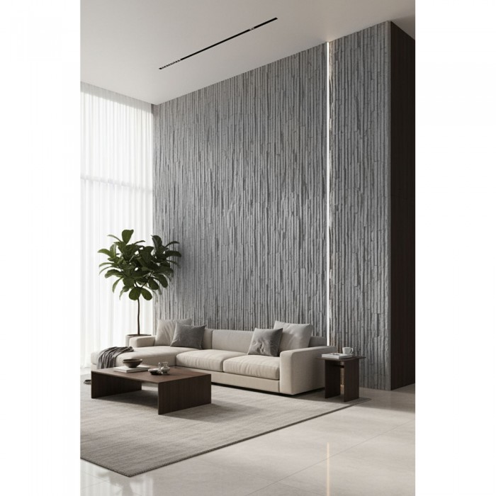 Πάνελ Εύκαμπτης Πέτρας 600×1200mm NewPlan Muretto Stone Light Grey 111040