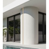 Πάνελ Εύκαμπτης Πέτρας 600×1200mm NewPlan Ripple Board  Beige White 113020