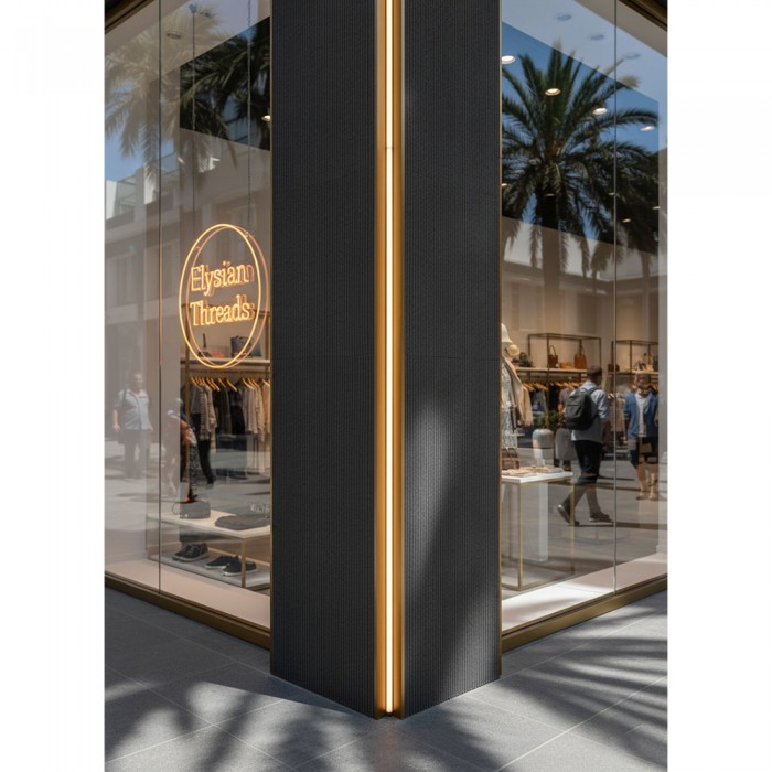 Πάνελ Εύκαμπτης Πέτρας 600×1200mm NewPlan Line Stone Board Dark Grey 119070