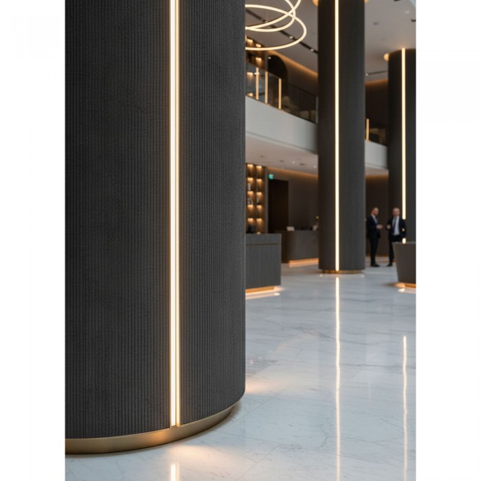 Πάνελ Εύκαμπτης Πέτρας 600×1200mm NewPlan Line Stone Board Dark Grey 119070