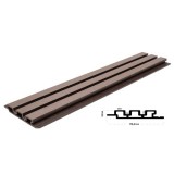 Συνθετική Σανίδα Επένδυσης Τοίχου Εσωτερικού Χώρου WPC Διαστάσεων 25/176.5/2900mm  για Δημιουργία 3D Πάνελ D.BROWN 8530 NewPlan 7-23-FSGW01-DBROWN (Πώληση ανά Τεμαχίο)