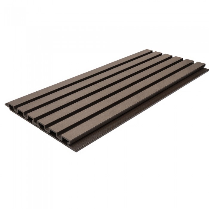 Συνθετική Σανίδα Επένδυσης Τοίχου Εσωτερικού Χώρου WPC Διαστάσεων 25/176.5/2900mm  για Δημιουργία 3D Πάνελ D.BROWN 8530 NewPlan 7-23-FSGW01-DBROWN (Πώληση ανά Τεμαχίο)