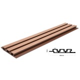 Συνθετική Σανίδα Επένδυσης Τοίχου Εσωτερικού Χώρου WPC Διαστάσεων 25/176.5/2900mm  για Δημιουργία 3D Πάνελ TEAK 8510 NewPlan 7-23-FSGW01-TEAK (Πώληση ανά Τεμαχίο)