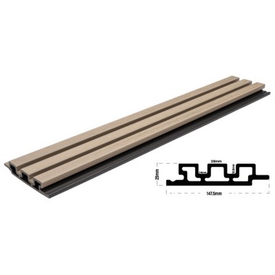 Συνθετική Σανίδα Επένδυσης Τοίχου Εσωτερικού Χώρου WPC 2ης Γενιάς Διαστάσεων 25/147.5/2900mm  για Δημιουργία 3D Πάνελ ANTIQUE 5520 NewPlan 7-24-FSGW02-ANTIQ (Πώληση ανά Τεμαχίο)