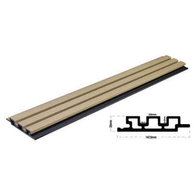 Συνθετική Σανίδα Επένδυσης Τοίχου Εσωτερικού Χώρου WPC 2ης Γενιάς Διαστάσεων 25/147.5/2900mm  για Δημιουργία 3D Πάνελ LIGHT OAK 5550 NewPlan 7-24-FSGW02-LIGHTOAK (Πώληση ανά Τεμαχίο)