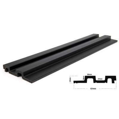 Σανίδα Επένδυσης Τοίχου Εσωτερικού Χώρου PS Διαστάσεων 21/122/2900mm  για Δημιουργία 3D Πάνελ 10 RESIDENCE BLACK NewPlan 7-26-AP001-10 (Πώληση ανά Τεμαχίο)