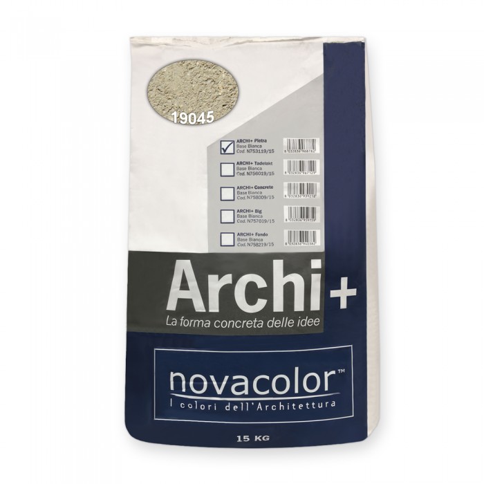 Ανάγλυφη Τεχνοτροπία Τοίχου Mε Εφέ Πέτρας 15kg Novacolor Archi + Pietra Intonachino 19045