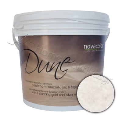 Διακοσμητικό Επίχρισμα Νερού Τεχνοτροπίας Με Βελούδινο Μεταλλικό Φινίρισμα Base Silver 1Lt NOVACOLOR DUNE DS14003