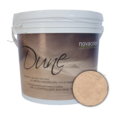 Διακοσμητικό Επίχρισμα Νερού Τεχνοτροπίας Με Βελούδινο Μεταλλικό Φινίρισμα Base Silver 1Lt NOVACOLOR DUNE DS14008