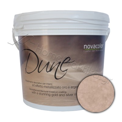 Διακοσμητικό Επίχρισμα Νερού Τεχνοτροπίας Με Βελούδινο Μεταλλικό Φινίρισμα Base Silver 1Lt NOVACOLOR DUNE DS14018