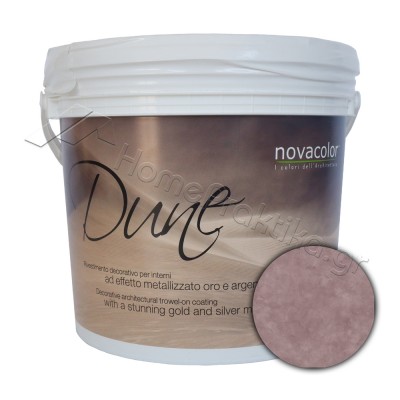 Διακοσμητικό Επίχρισμα Νερού Τεχνοτροπίας Με Βελούδινο Μεταλλικό Φινίρισμα Base Silver 1Lt NOVACOLOR DUNE DS14029