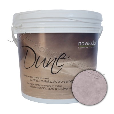 Διακοσμητικό Επίχρισμα Νερού Τεχνοτροπίας Με Βελούδινο Μεταλλικό Φινίρισμα Base Silver 1Lt NOVACOLOR DUNE DS14030