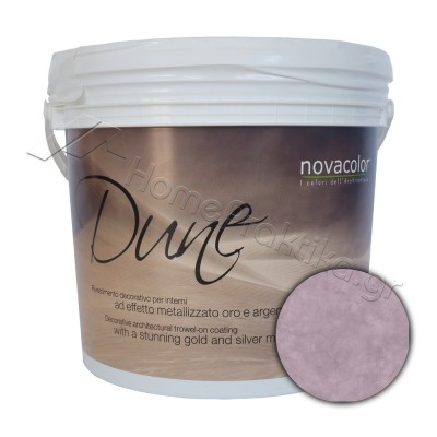 Διακοσμητικό Επίχρισμα Νερού Τεχνοτροπίας Με Βελούδινο Μεταλλικό Φινίρισμα Base Silver 1Lt NOVACOLOR DUNE DS14036