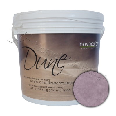 Διακοσμητικό Επίχρισμα Νερού Τεχνοτροπίας Με Βελούδινο Μεταλλικό Φινίρισμα Base Silver 1Lt NOVACOLOR DUNE DS14037