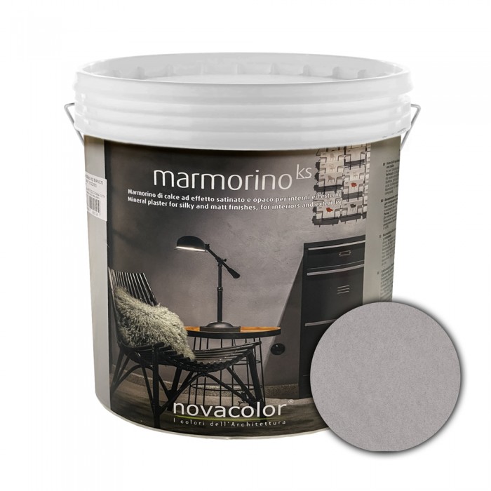 Διακοσμητικό Επίχρισμα Τεχνοτροπίας Σατινέ με Σκόνη Μαρμάρου για εφέ μαρμάρου για εσωτερικούς και εξωτερικούς χώρους 1Kg NOVACOLOR MARMORINO KS MKS15101