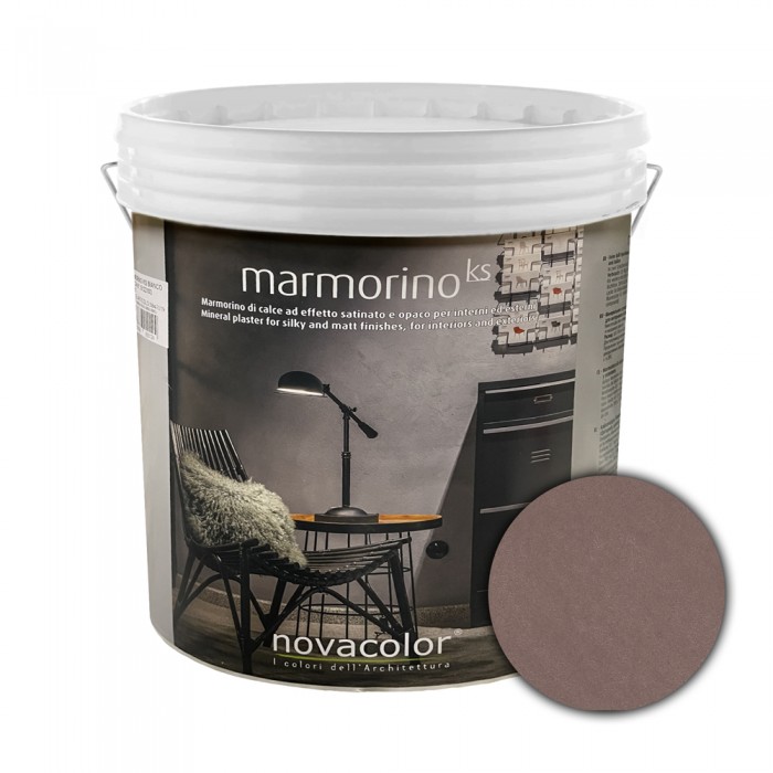 Διακοσμητικό Επίχρισμα Τεχνοτροπίας Σατινέ με Σκόνη Μαρμάρου για εφέ μαρμάρου για εσωτερικούς και εξωτερικούς χώρους 1Kg NOVACOLOR MARMORINO KS MKS15115
