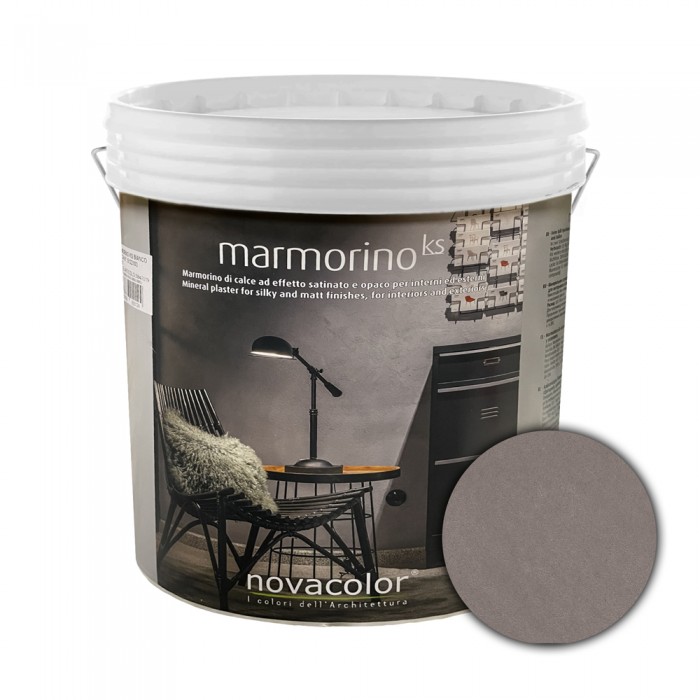 Διακοσμητικό Επίχρισμα Τεχνοτροπίας Σατινέ με Σκόνη Μαρμάρου για εφέ μαρμάρου για εσωτερικούς και εξωτερικούς χώρους 1Kg NOVACOLOR MARMORINO KS MKS15118