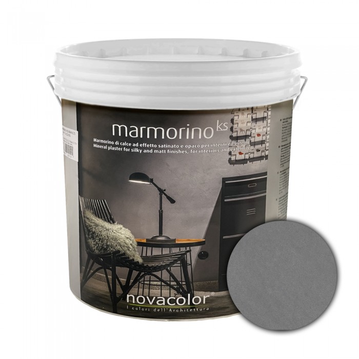 Διακοσμητικό Επίχρισμα Τεχνοτροπίας Σατινέ με Σκόνη Μαρμάρου για εφέ μαρμάρου για εσωτερικούς και εξωτερικούς χώρους 1Kg NOVACOLOR MARMORINO KS MKS15122