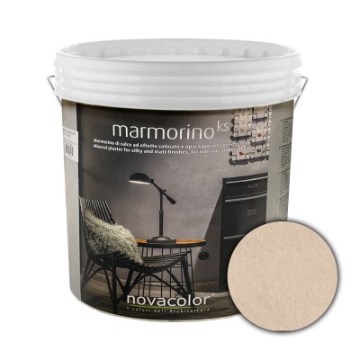Διακοσμητικό Επίχρισμα Τεχνοτροπίας Σατινέ με Σκόνη Μαρμάρου για εφέ μαρμάρου για εσωτερικούς και εξωτερικούς χώρους 1Kg NOVACOLOR MARMORINO KS MKS20117