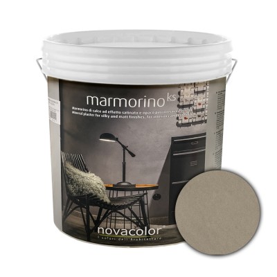 Διακοσμητικό Επίχρισμα Τεχνοτροπίας Σατινέ με Σκόνη Μαρμάρου για εφέ μαρμάρου για εσωτερικούς και εξωτερικούς χώρους 1Kg NOVACOLOR MARMORINO KS MKS20128