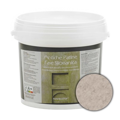 Διάφανη Πατίνα Τεχνοτροπιών για διάφανα χρωματικά εφέ 1lt NOVACOLOR Antiche Patine Fase Silossanica FS6104
