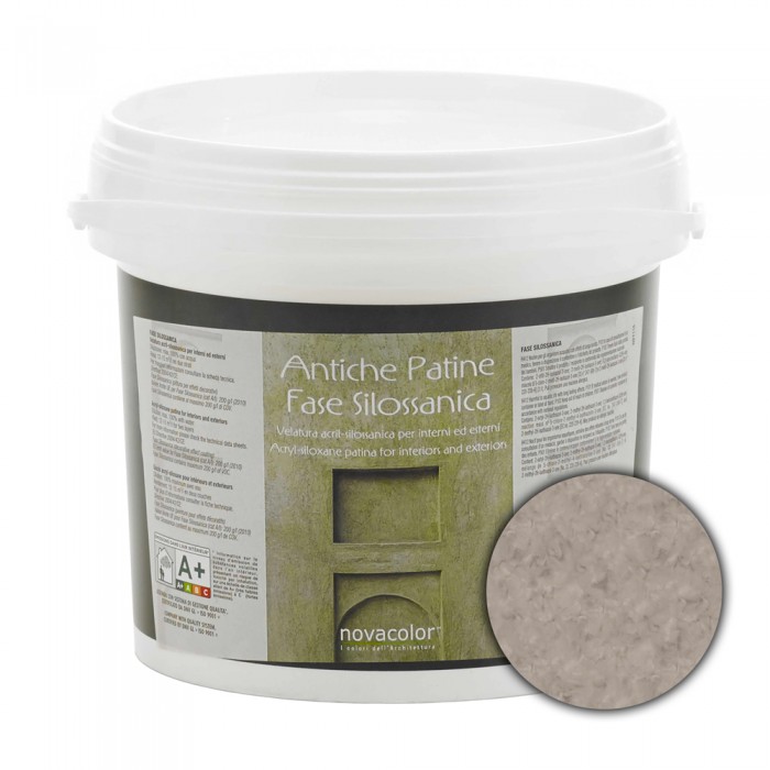Διάφανη Πατίνα Τεχνοτροπιών για διάφανα χρωματικά εφέ 1lt NOVACOLOR Antiche Patine Fase Silossanica FS6110