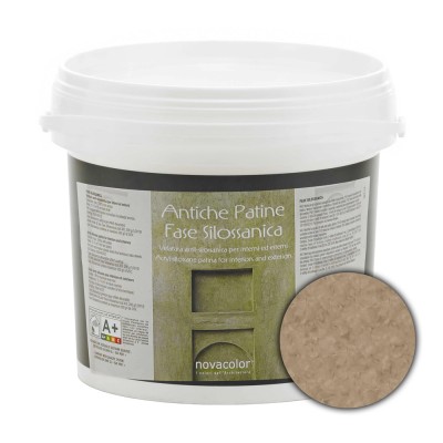 Διάφανη Πατίνα Τεχνοτροπιών για διάφανα χρωματικά εφέ 1lt NOVACOLOR Antiche Patine Fase Silossanica FS6202