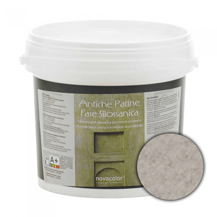 Διάφανη Πατίνα Τεχνοτροπιών για διάφανα χρωματικά εφέ 1lt NOVACOLOR Antiche Patine Fase Silossanica FS6209