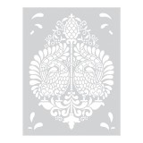 Stencil Τεχνοτροπίας για Διακόσμηση Τοίχου 52x70cm Novacolor Indian Damask NC6184L