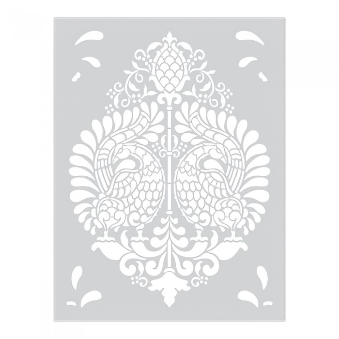 Stencil Τεχνοτροπίας για Διακόσμηση Τοίχου 52x70cm Novacolor Indian Damask NC6184L