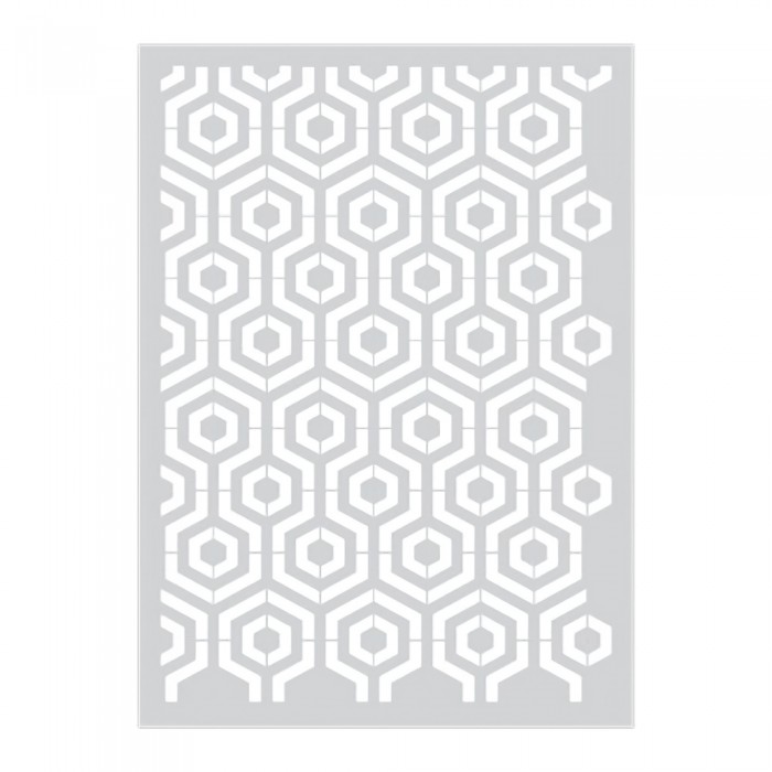 Stencil Τεχνοτροπίας για Διακόσμηση Τοίχου 53x76cm Novacolor Kami Tile NC6336