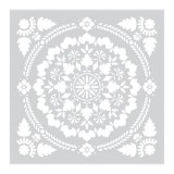 Stencil Τεχνοτροπίας για Διακόσμηση Τοίχου 53x53cm Novacolor Mandala Fusion NC6280S