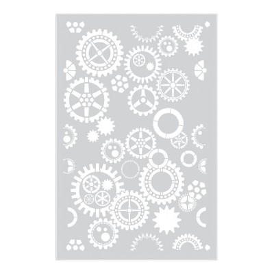 Stencil Τεχνοτροπίας για Διακόσμηση Τοίχου 53x79cm Novacolor Steampunk NC6339