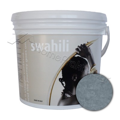 Διακοσμητικό Επίχρισμα Νερού Τεχνοτροπίας για Ανάγλυφο μεταλλικό φινίρισμα Base Silver 1Lt NOVACOLOR SWAHILI SWS18041