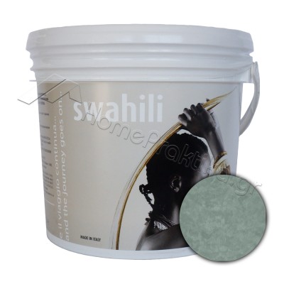 Διακοσμητικό Επίχρισμα Νερού Τεχνοτροπίας για Ανάγλυφο μεταλλικό φινίρισμα Base Silver 1Lt NOVACOLOR SWAHILI SWS18056