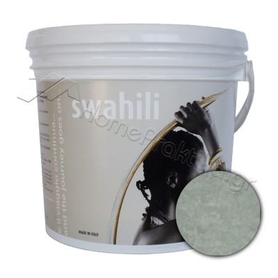 Διακοσμητικό Επίχρισμα Νερού Τεχνοτροπίας για Ανάγλυφο μεταλλικό φινίρισμα Base Silver 1Lt NOVACOLOR SWAHILI SWS18059