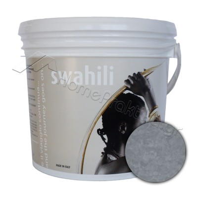 Διακοσμητικό Επίχρισμα Νερού Τεχνοτροπίας για Ανάγλυφο μεταλλικό φινίρισμα Base Silver 1Lt NOVACOLOR SWAHILI SWS18060