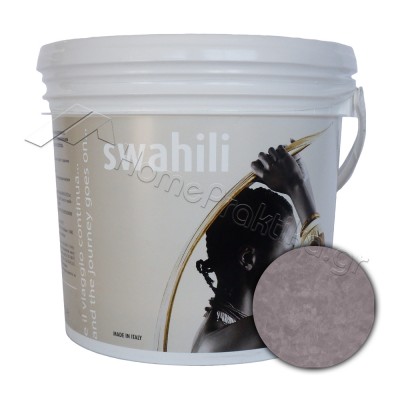 Διακοσμητικό Επίχρισμα Νερού Τεχνοτροπίας για Ανάγλυφο μεταλλικό φινίρισμα Base Silver 1Lt NOVACOLOR SWAHILI SWS18066