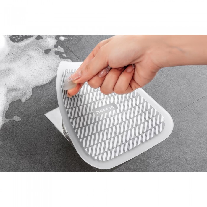 Κάλυμμα Σιλικόνης για Αποχέτευση Δαπέδου Μπάνιου και Νεροχύτη Κουζίνσς κατά των Οσμών 15x15cm Γκρι S4KZ7-Grey