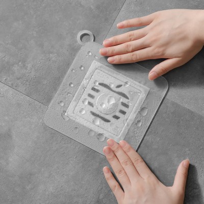 Κάλυμμα Σιλικόνης για Αποχέτευση Δαπέδου Μπάνιου και Νεροχύτη Κουζίνσς κατά των Οσμών 15x15cm Διάφανο FDC-Trans